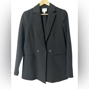 Nine West | Double-Breasted black boyfriend oversized blazer